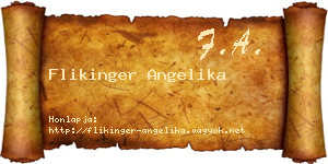 Flikinger Angelika névjegykártya